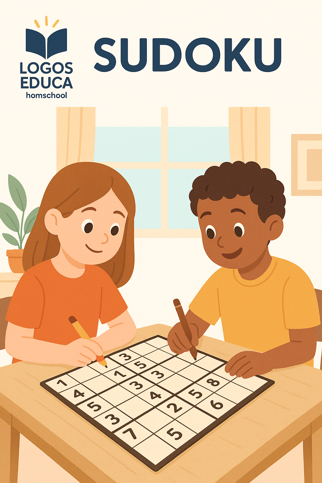 Niños jugando Sudoku