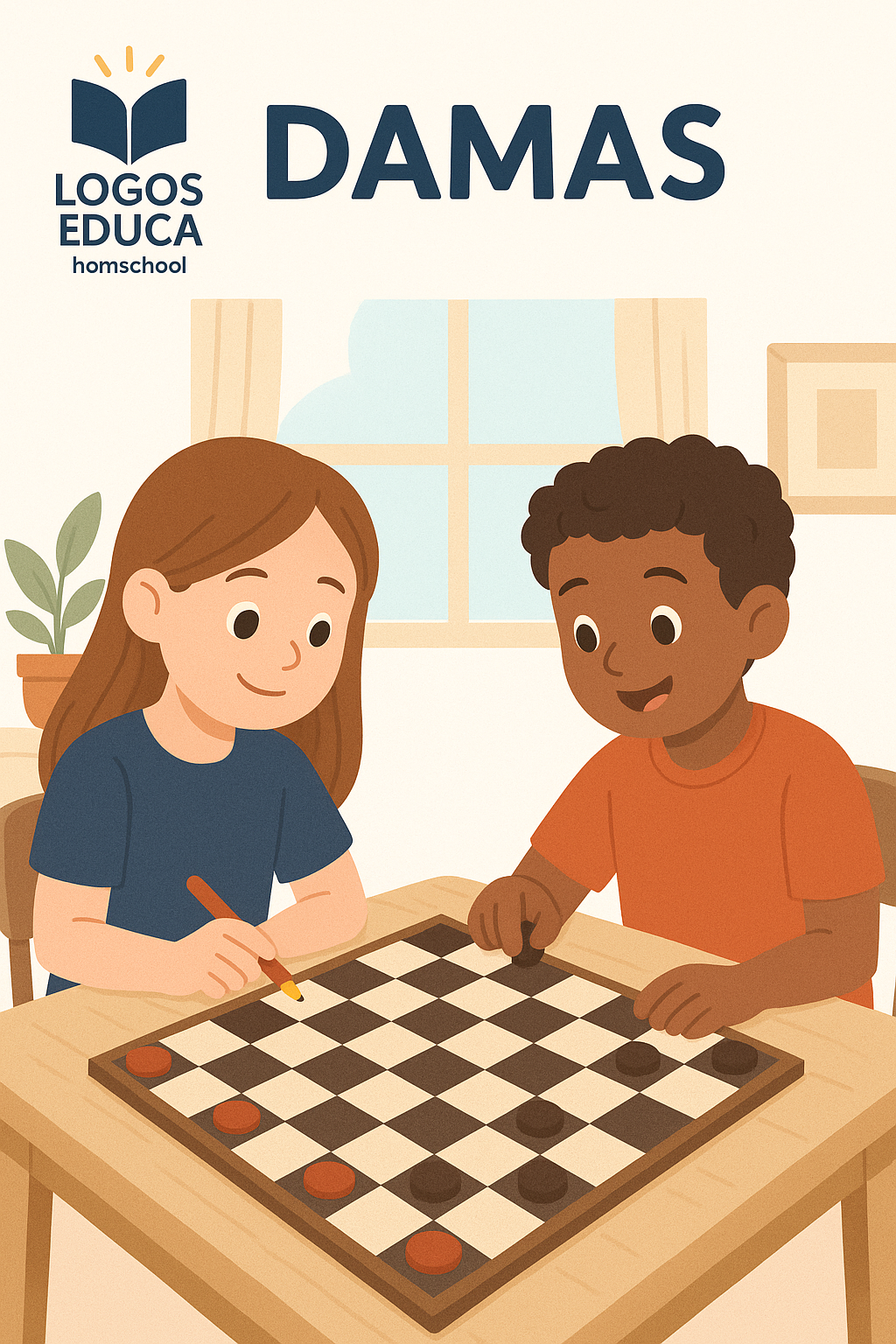 Niños jugando damas